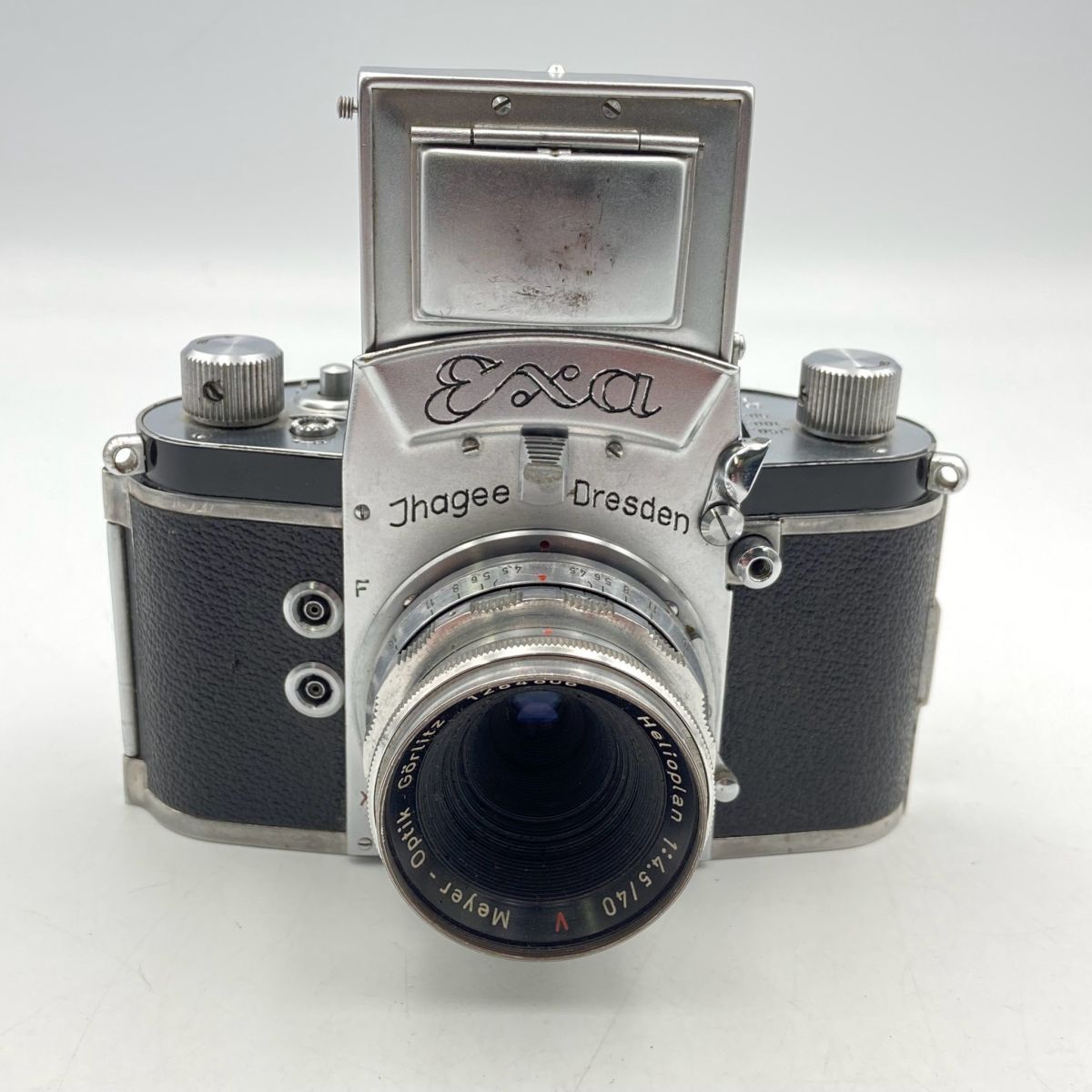 AGb434A060 Ihagee Dresden Exa イハゲー ドレスデン エクサ 一眼レフカメラ MF レンズ マイヤー ヘリオプラン 1:4.5/40 V レトロ