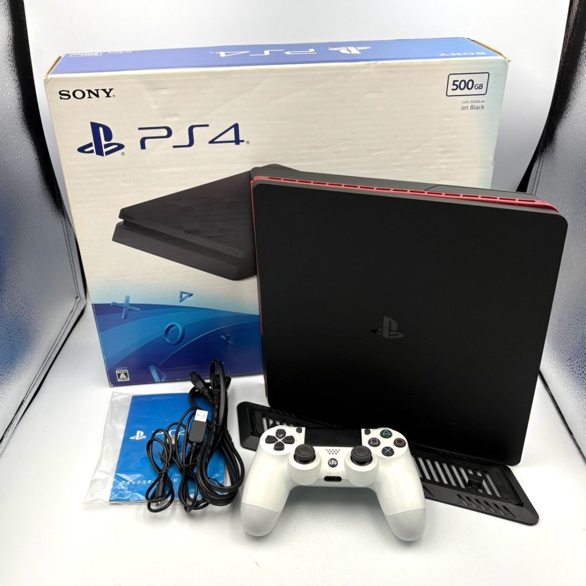 AGh155D100 読込〇 箱付き SONY PS4 CUH-2000A PlayStation4 500GB ジェットブラック ゲーム機 本体/CUH-ZCT2J ワイヤレス コントローラー