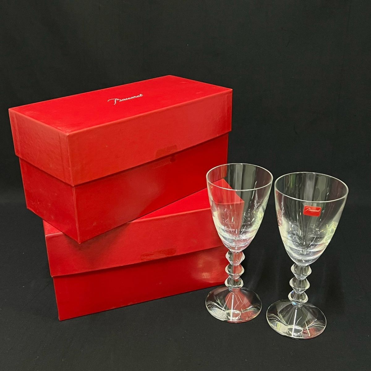 AGi308Y080 箱付き baccarat Vega バカラ ベガ ワイングラス 2点 まとめ クリスタルガラス ブランド 洋食器