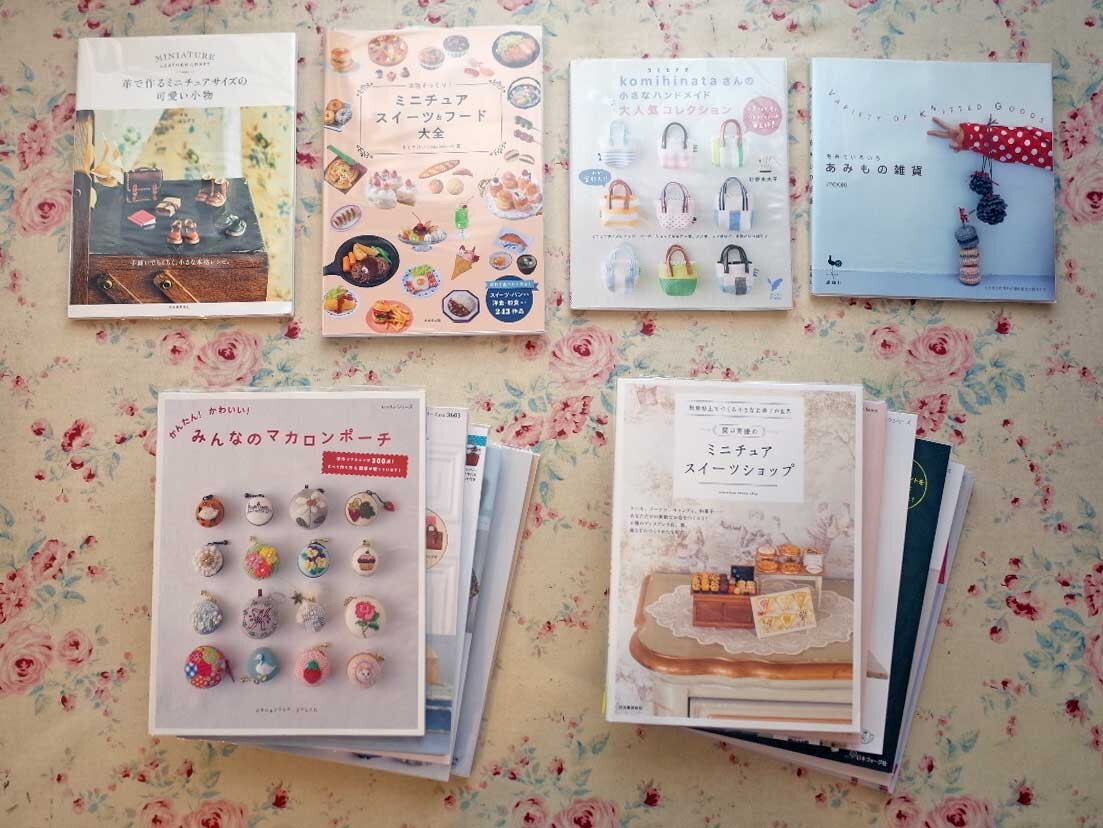 23800/ハンドメイド 手芸本 19冊セット 編物 ソーイング 手編みのこもの ポーチの教室 ハンドメイドのお財布 がまぐち ミニチュアスイーツ