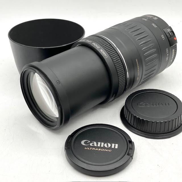A22　Canon　キヤノン　望遠ズームレンズ+レンズフード　EF90-300㎜　F4.5-5.6USM