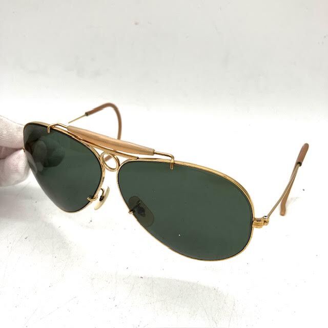 A12　Ray Ban　レイバン　度なしサングラス　金フチ