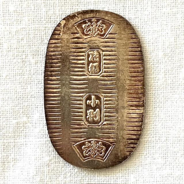 A5　徳力本店製の純銀製小判　3.83g