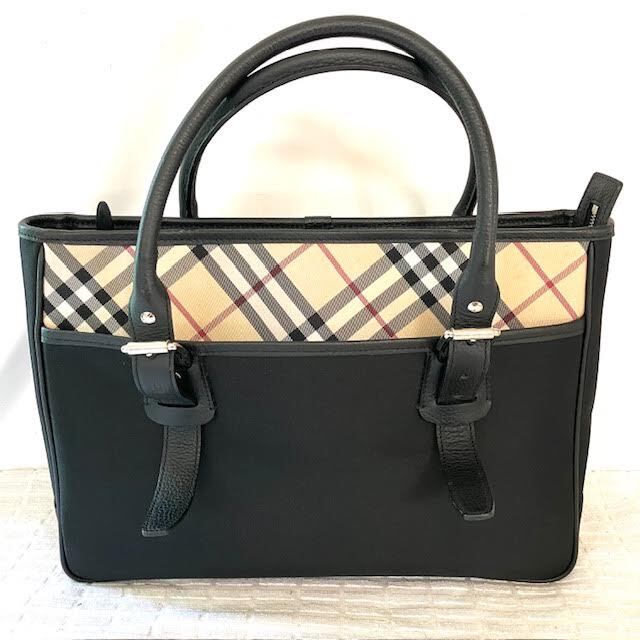 A12　BURBERRY　バーバリー　ノバチェック柄　トートバッグ