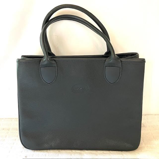 A17　ロンシャン　レザートートバッグ　ブラック