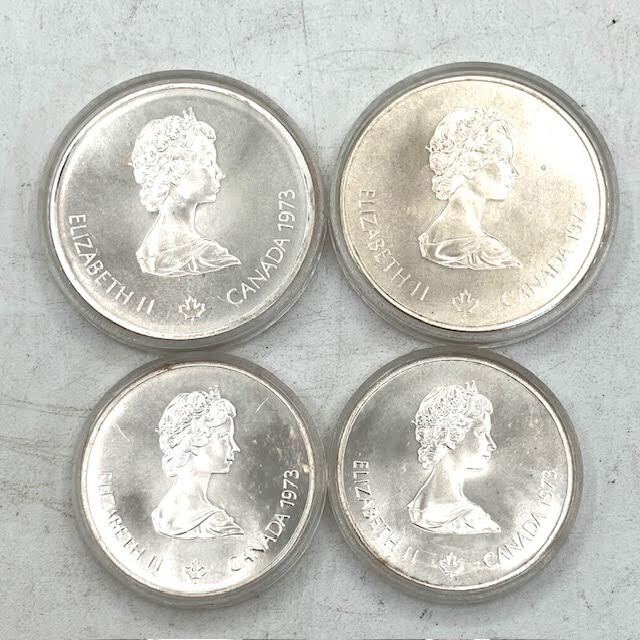 A23　1976年モントリオールオリンピック記念　10ドル記念銀貨4枚セット　