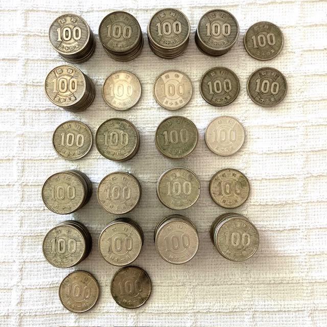 A2　100円銀貨　稲穂　150枚まとめ
