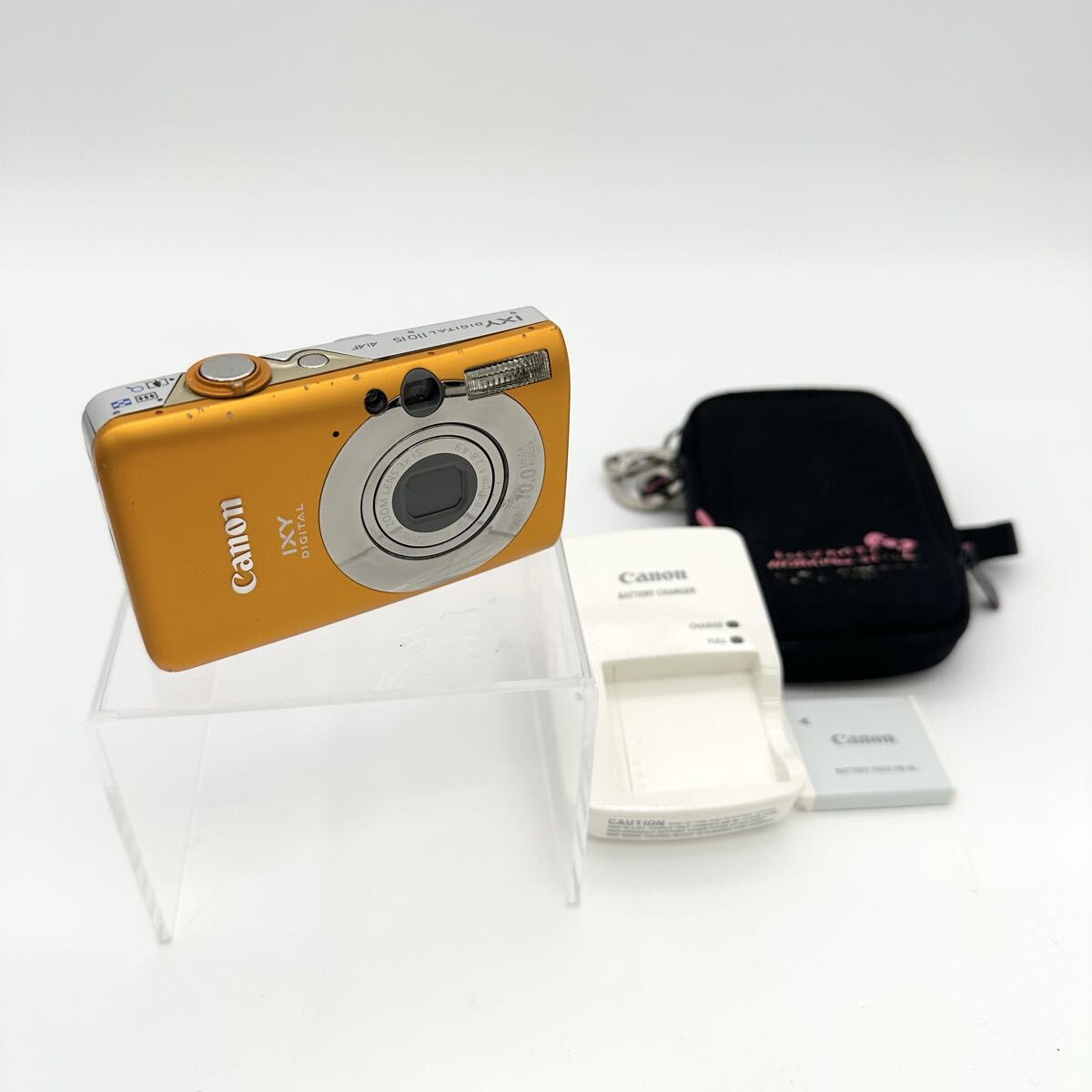 ＄ Canon IXY DIGITAL 110IS PC1355 キャノン イクシー コンパクトデジタルカメラ オレンジ デジカメ コンデジ アルミニウム素材 モノトク