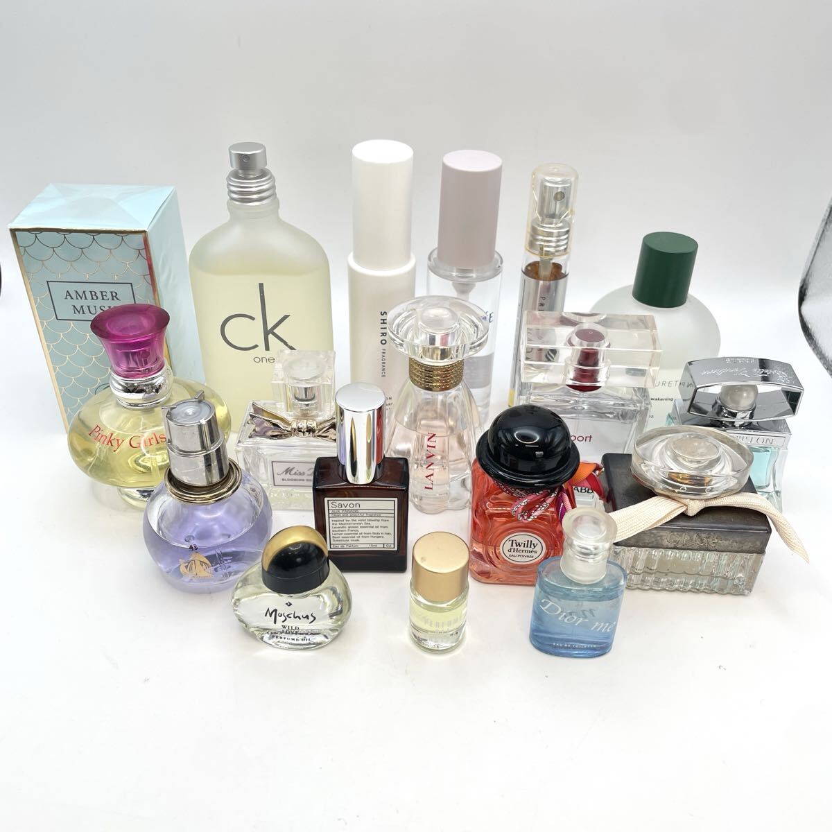 $ 香水 18本まとめ Dior ディオール Chloe クロエ shiro Calvin Klein オゥパラディ フレグランス ブランドコスメ レディース モノトク