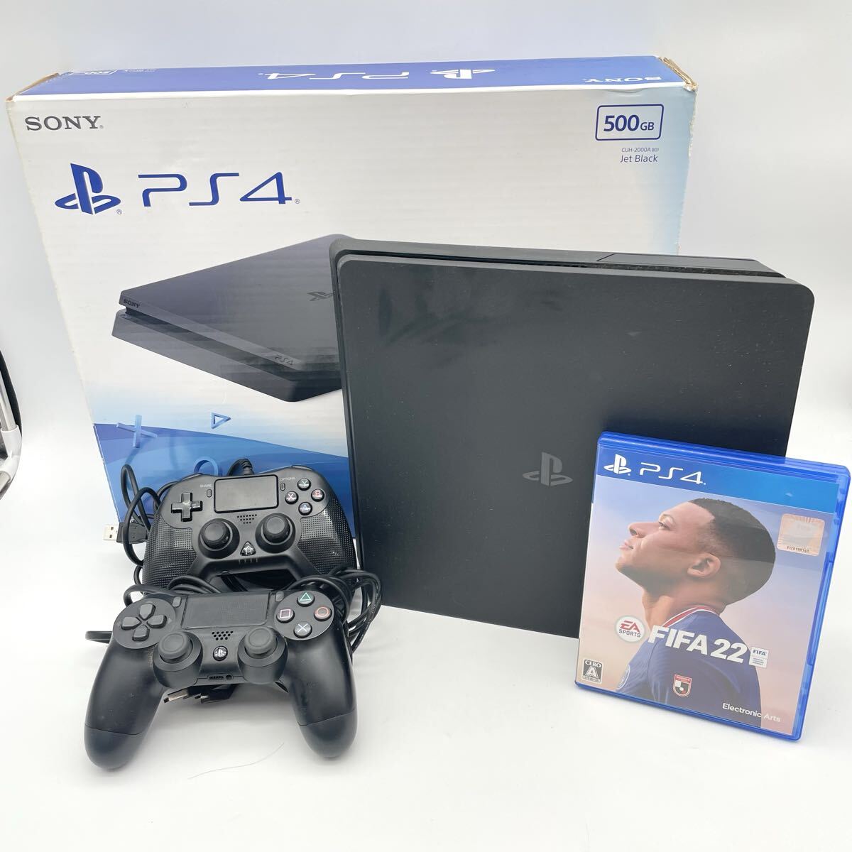 F SONY PS4 CUH-2000A ジェットブラック 本体 コントローラー ソフト ソニー PlayStation プレイステーション プレステ FIFA22 モノトク