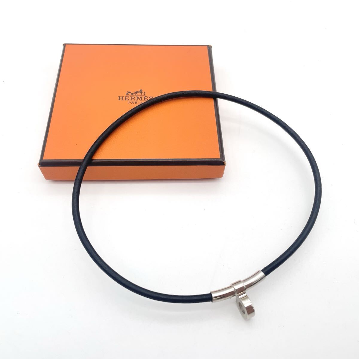 F HERMES ドゥーブルケリー ブレスレット チョーカー レザー エルメス アクセサリー ブラック ブランド小物 箱付き モノトク