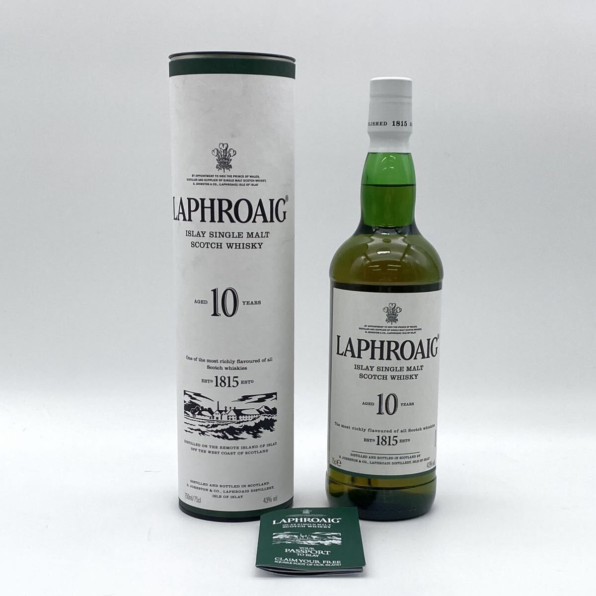H 未開栓 LAPHROAIG シングルモルト スコッチウイスキー 10年 750ml 43% ラフロイグ ウイスキー 箱付き モノトク