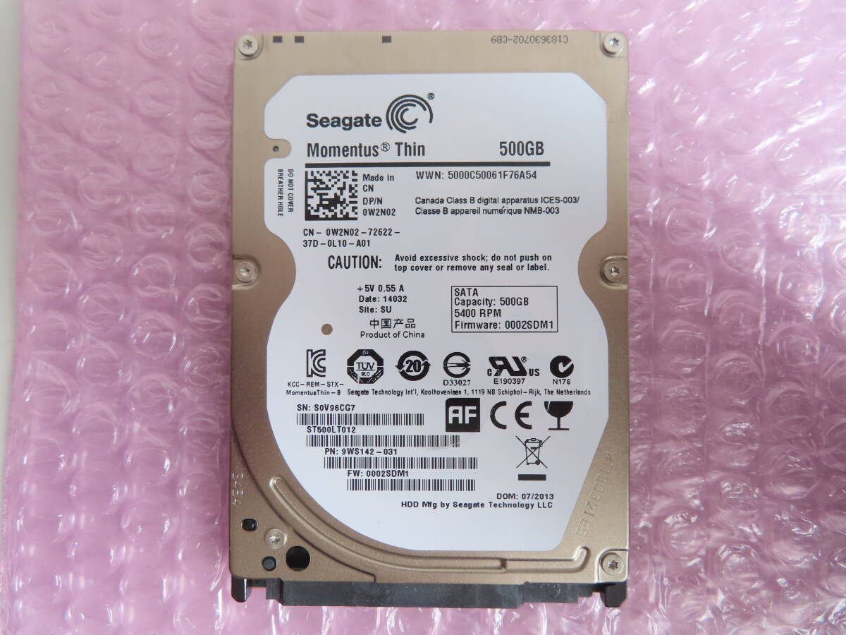 SEAGATE (シーゲイト) ST500LT012 [500GB 7mm 5400rpm] 使用44200時間