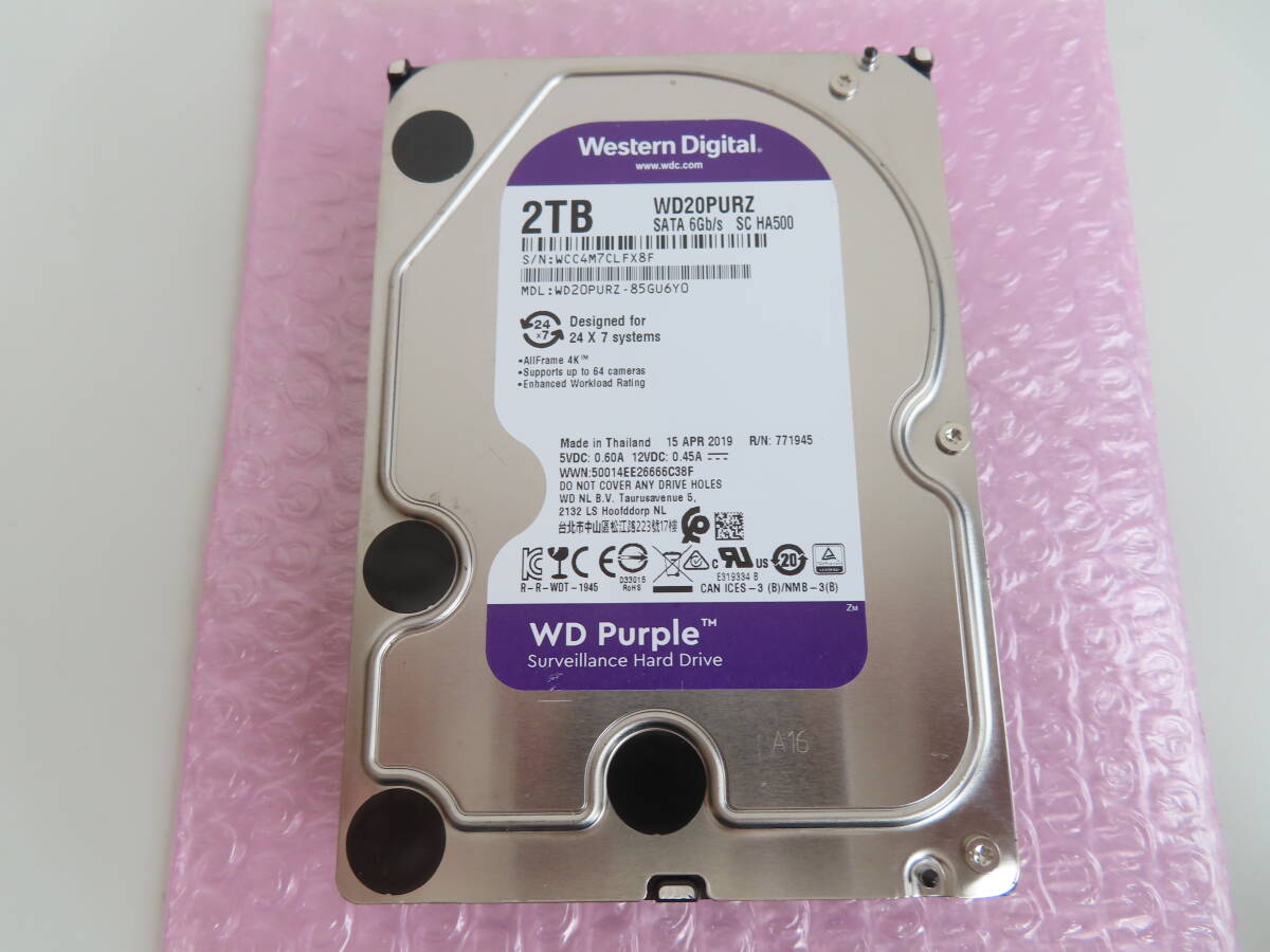 WESTERN DIGITAL WD20PURX [2TB SATA600] WD Purple 注意 使用57373時間