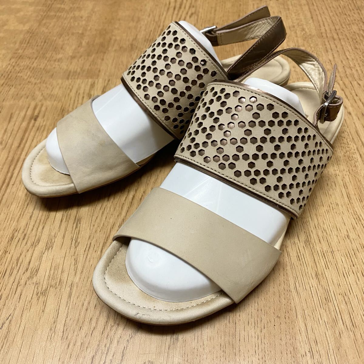 ECCO エコー バックストラップサンダル レディース37 (23.5cm) ベージュ サンダル 夏 