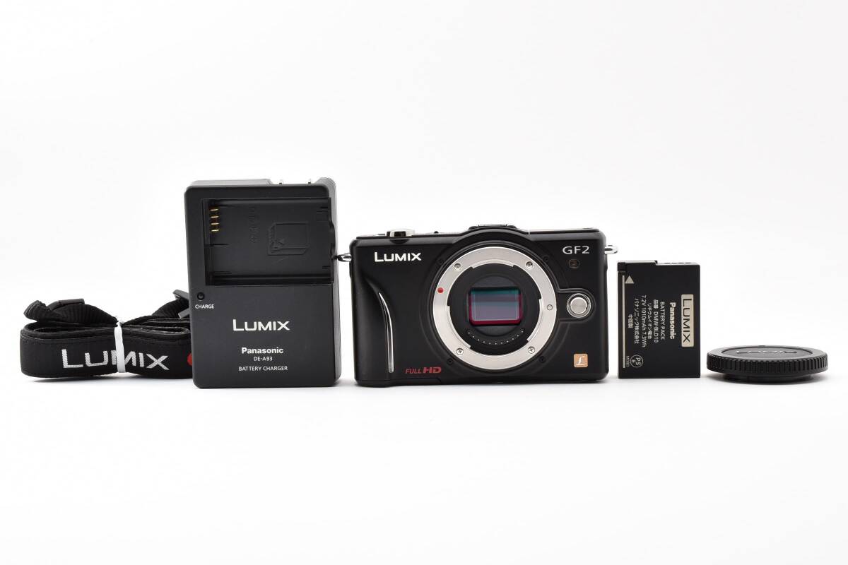 【美品】Panasonic LUMIX DMC-GF2 ボディ エスプリブラック パナソニック 動作確認済 #435