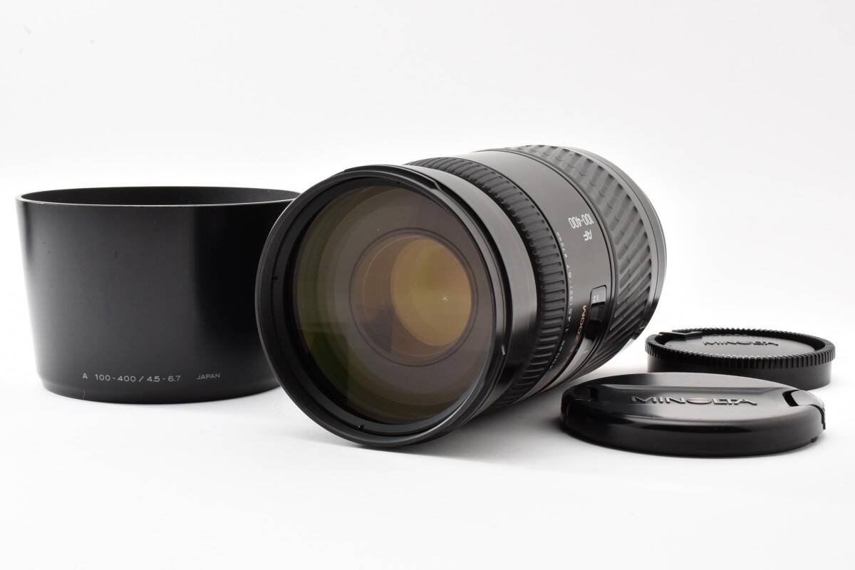 【完動美品】MINOLTA AF APO TELE ZOOM 100-400mm F4.5-6.7 ミノルタ カメラ周辺機器 #469