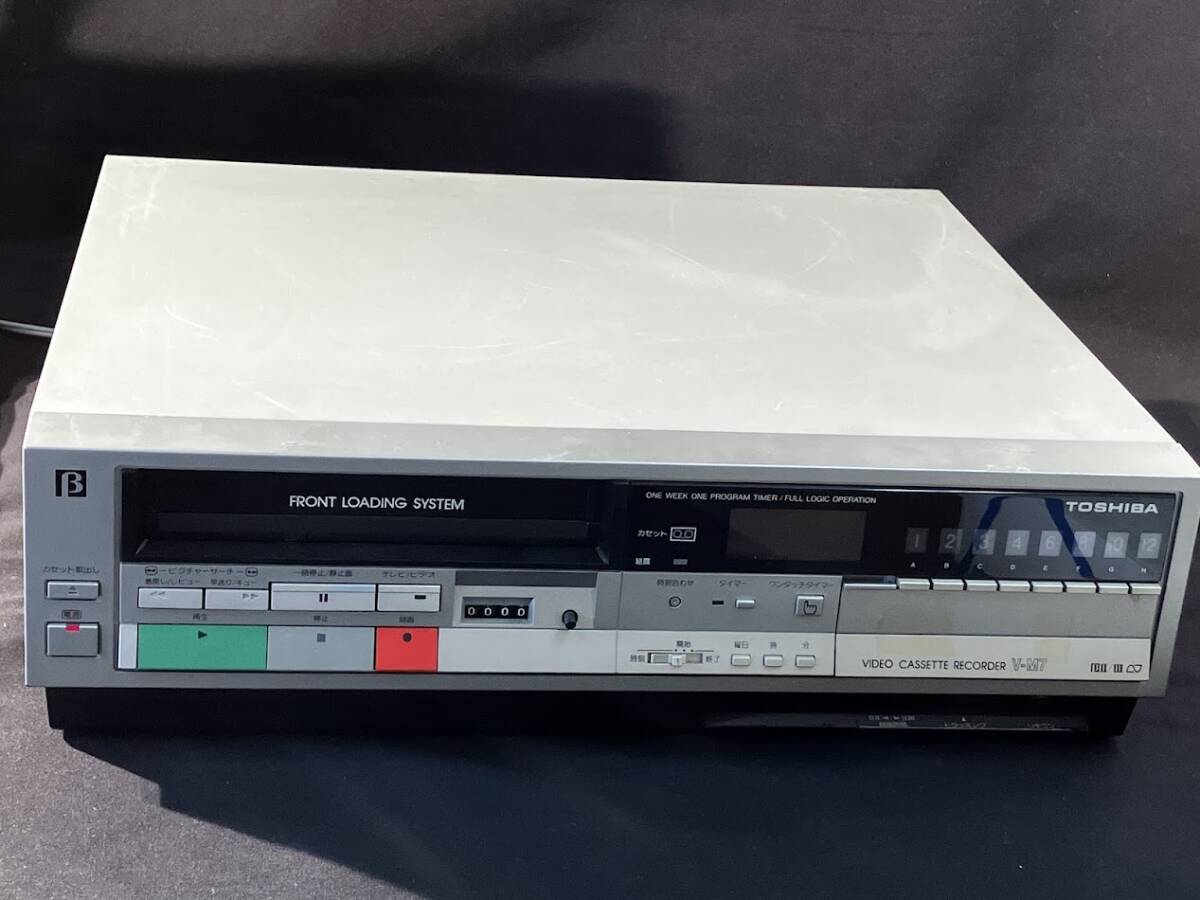 通電OK★TOSHIBA V-M7★ベータビデオカセットデッキ VIEWSTAR★1983年 ベータ β テープ 東芝 ビュースター 日本製★2551管理
