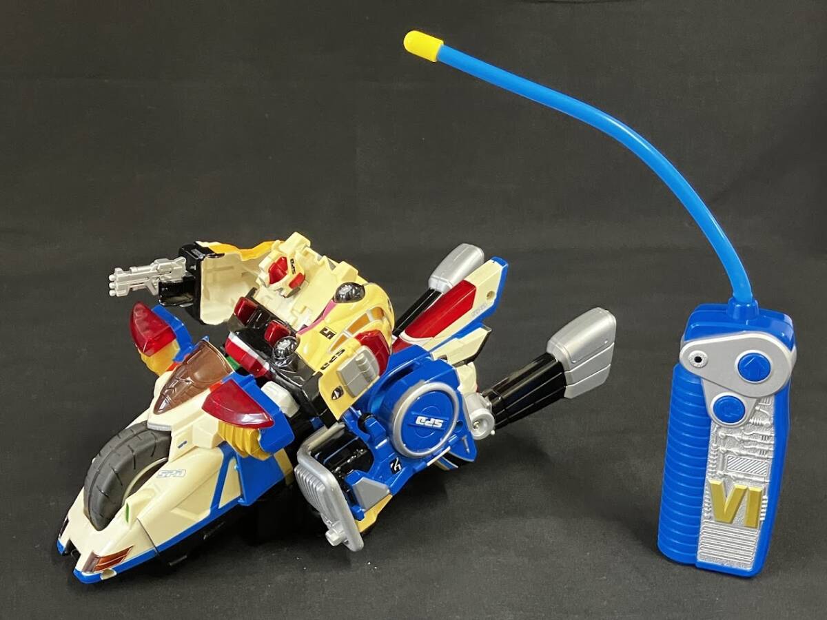 【希少】 デカレンジャー ライディングデカレンジャーロボ　リモコン付き　通電有・ライト点滅・動作×★2618管理