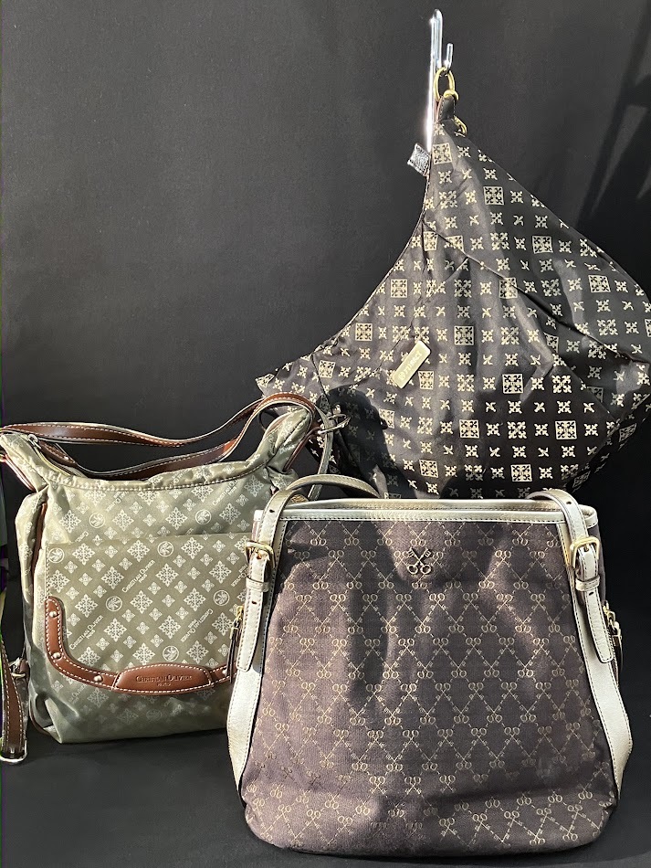 美品【モノグラム3個まとめ】RUSSET/SAZABYS/CHRISTIAN OLIVER モノグラムバッグ　ナイロンショルダーまとめ★2338管理