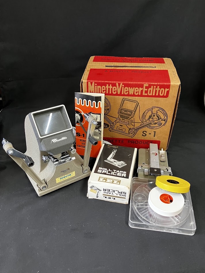 【通電】レトロ　映像機器　当時物 ＊MINETTE マイネッテ 　S-1 ビューワーエディター 編集機 ＊LPL ロールテープスプライサー★2553管理