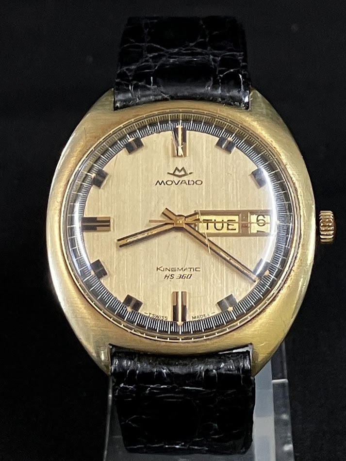 MOVADO モバード KINGMATIC HS 360 デイデイト　自動巻 メンズ 腕時計　稼働　リュース操作×　ジャンク★2625管理
