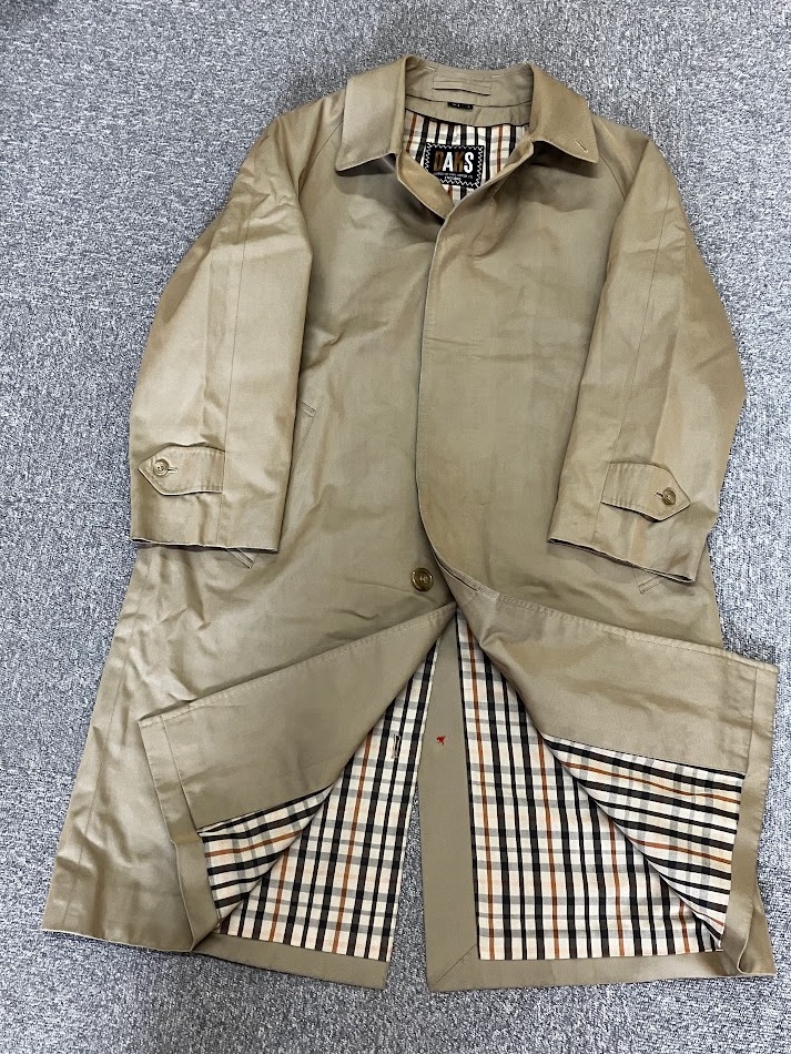 DAKS　ENGLAND 【SIMPSON LTD 】【ベージュ★約Mサイズ】ビンテージステンカラー ライナー付き メンズ　秋冬★2650