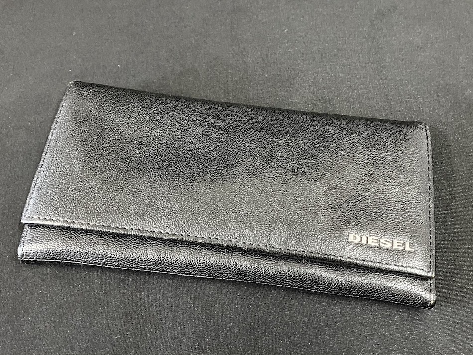 DIESEL ディーゼル 長財布 ブラック レザー メンズ　★2564管理