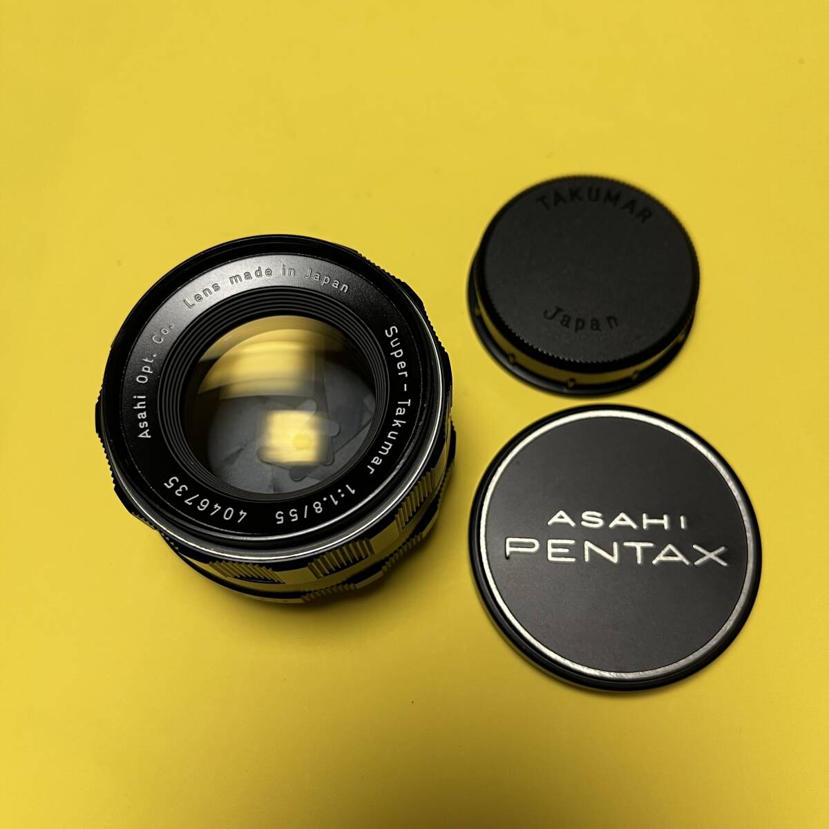 送料安 「完動美品 M42 Super-Takumar 55mm F1.8 付属 タクマー 純正キャップ付」PEXTAX ペンタックス ②