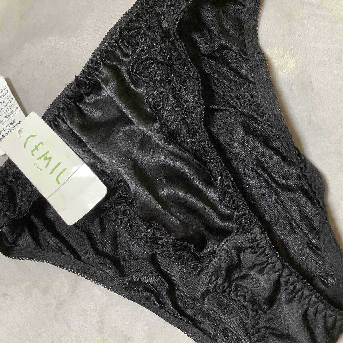 新品　L　あつで　black　パンティ