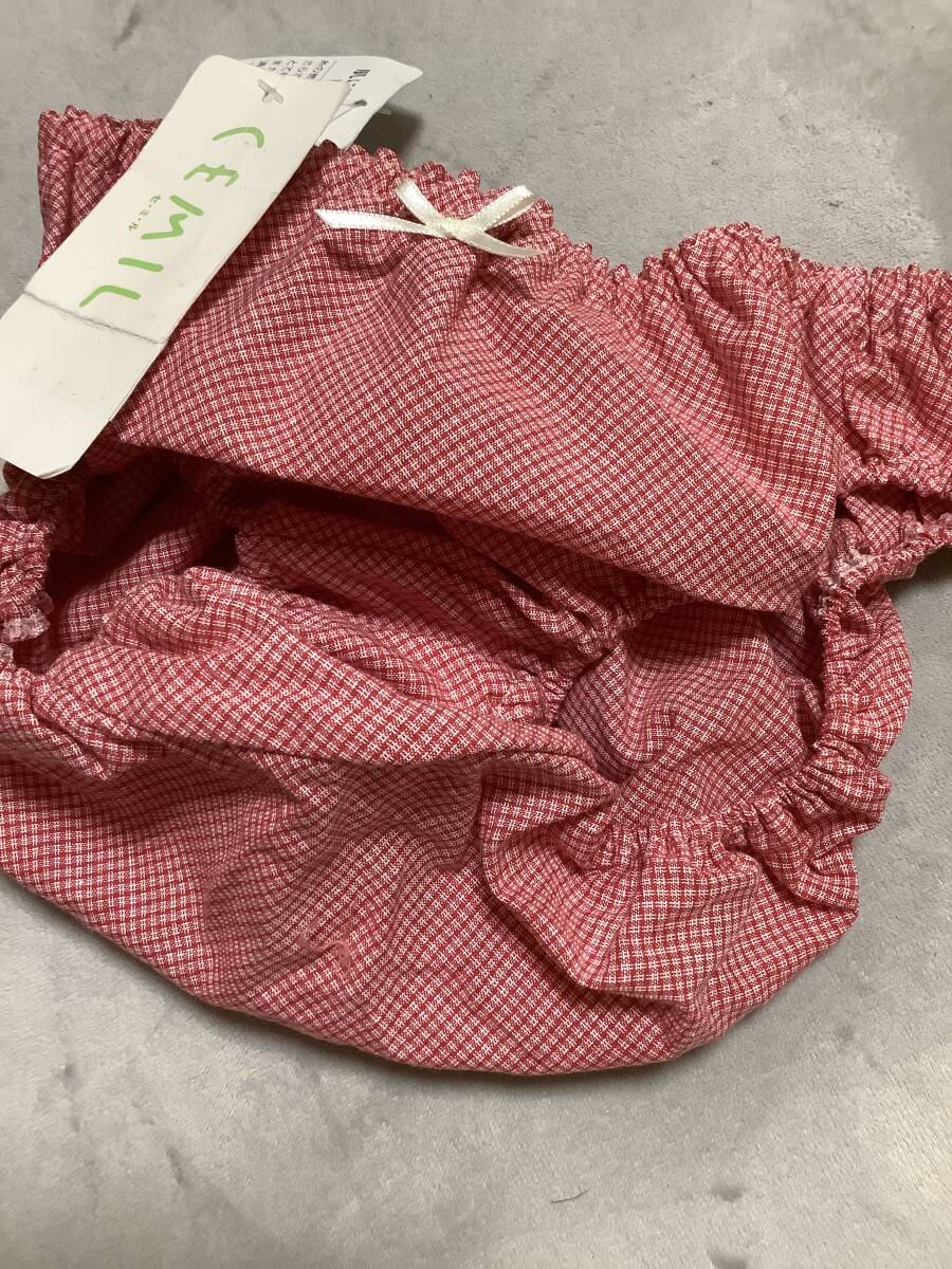 新品　　　チエック　くちゃくちゃ　スキャンティ　L