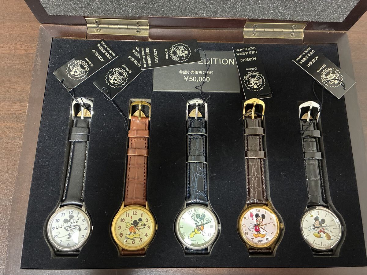 Disney 20th Century Anniversary 5本セット SEIKO Alba（アルバ）ディズニー ミッキーマウス 20周年記念 腕時計 800本限定 Mickey Mouse