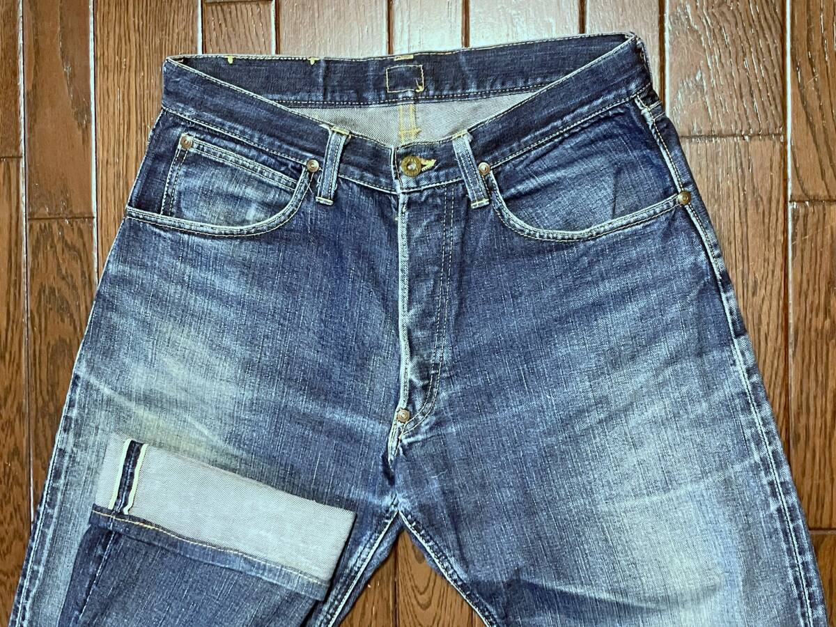 ウェアハウス WAREHOUSE ビンテージ リー Lee 101B スタイル ひげ落ち ジーンズ 縦落ち ハチノス セルビッチ デニム パンツ ジーパン