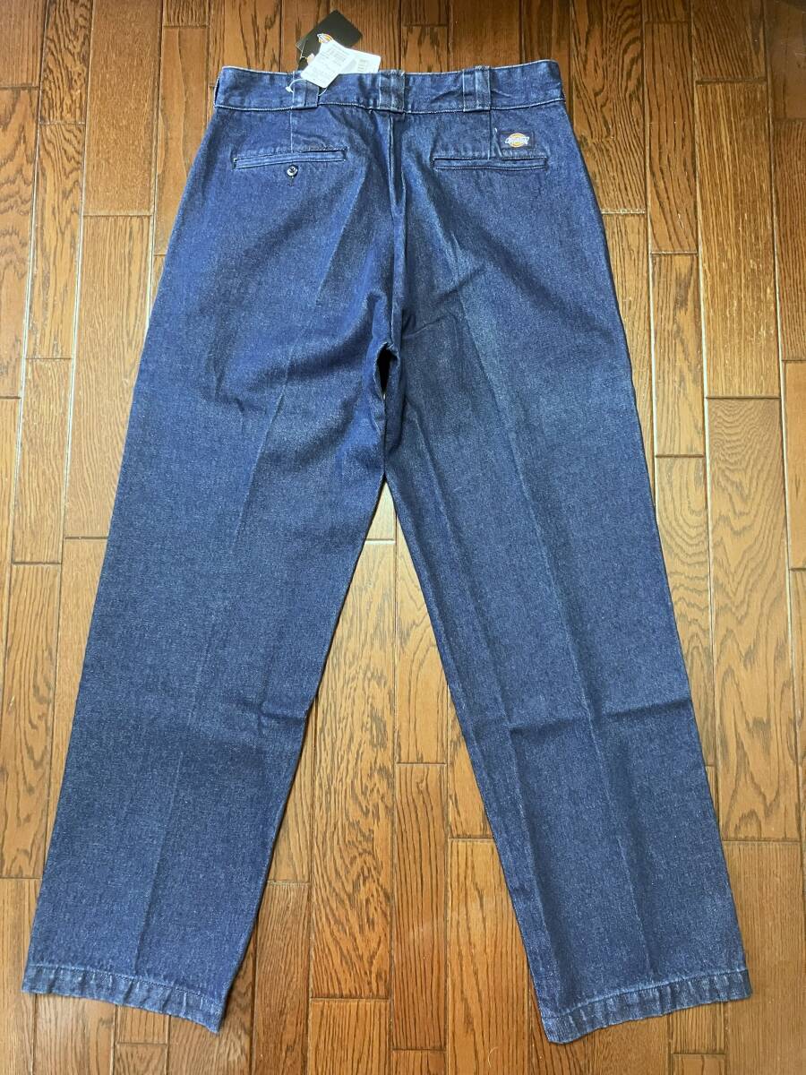 新品 ディッキーズ DICKIES デニム ワークパンツ 36 ブルー ジッパーフライ トラウザーズ デニムチノ 検索 バイカー チカーノ スケボー 874