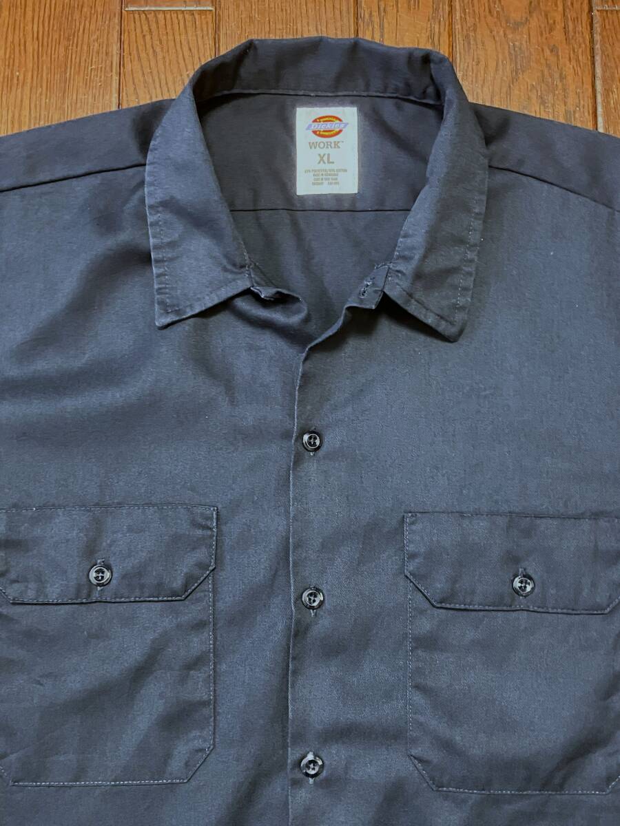ディッキーズ ＤＩＣＫＩＥＳ 長袖 ワークシャツ ＸＬ ネイビー 濃紺 検索 チカーノ バイカー スケボー スケーター 作業着
