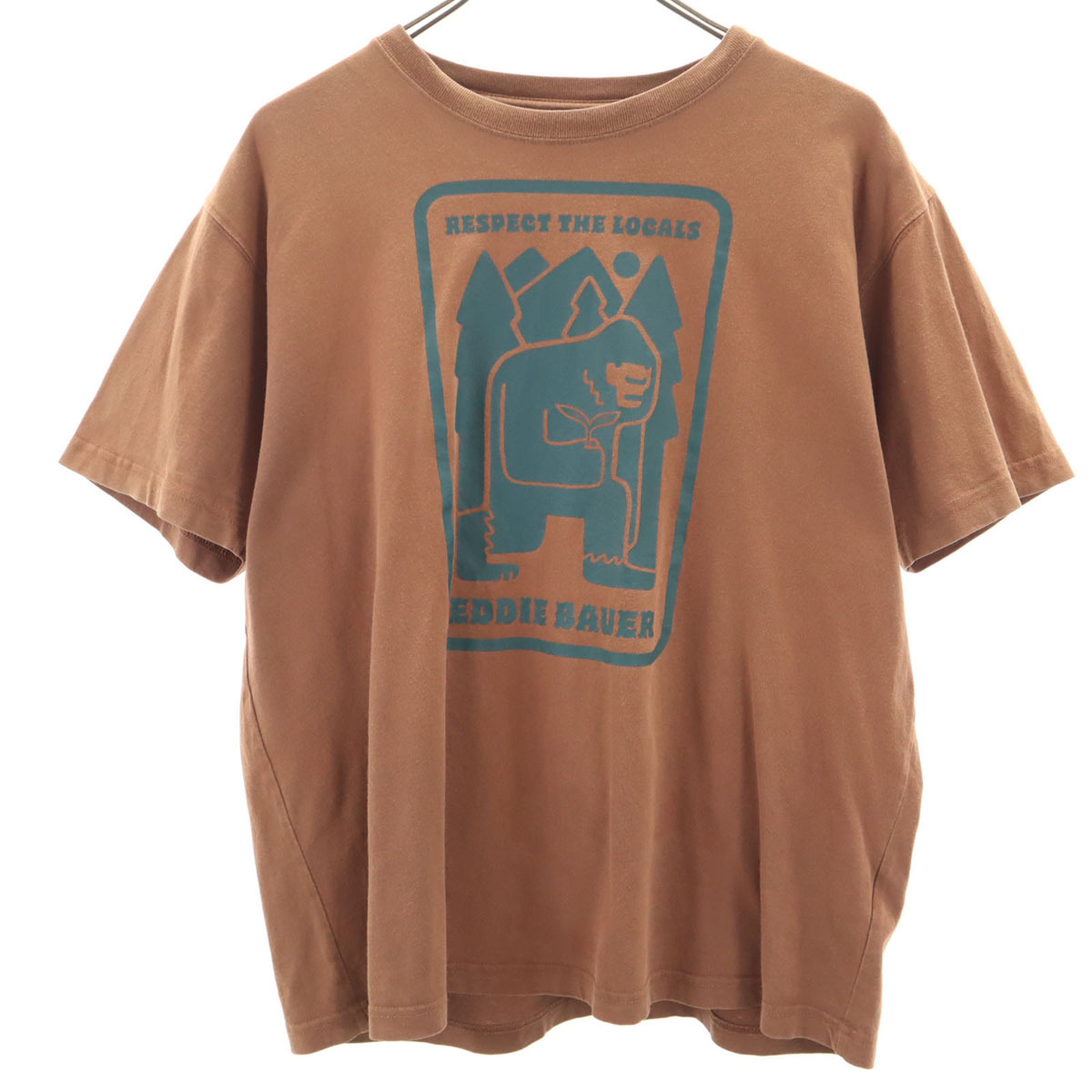 Eddie Bauer エディーバウアー 半袖 Tシャツ M ブラウン メンズ