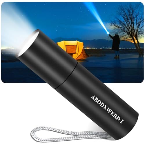 ABODXWERDI LED充電式懐中電灯 1200ルーメン 600mAh アルミ合金 3モード USB充電 軽量 コンパクト 防