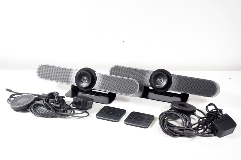 Logicool/ロジクール 4K対応 超広角レンズ搭載一体型WeB会議システム MeetUp 2台セット□V-R0007 中古□送料無料