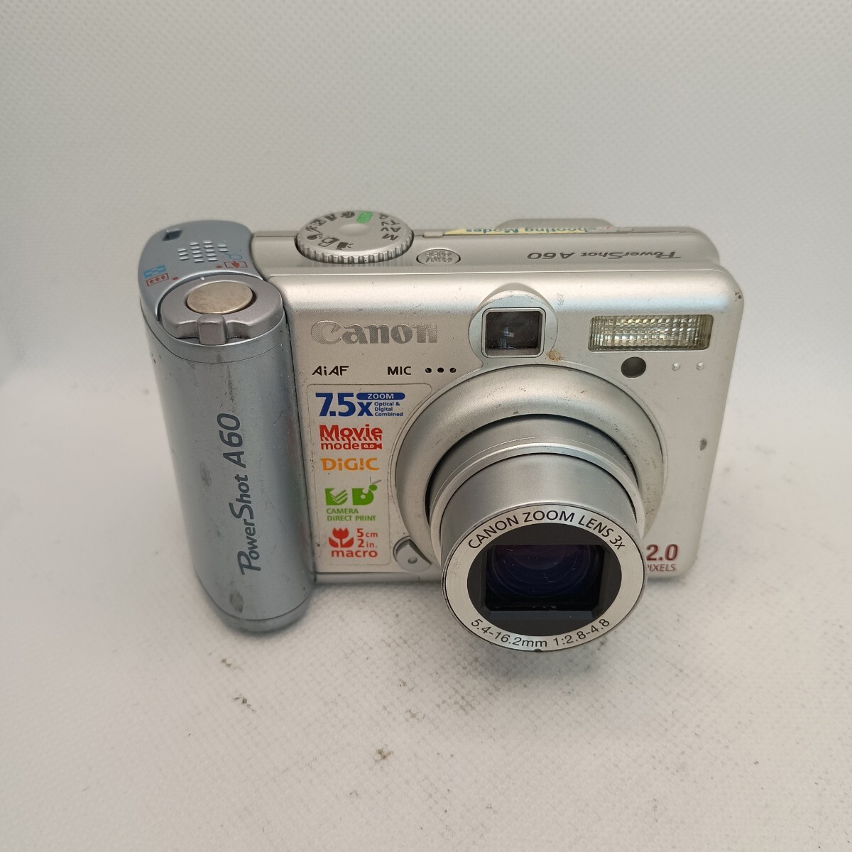 4481 【通電確認済】1円スタート Canon PowerShot A60 コンパクトデジタルカメラ シルバー
