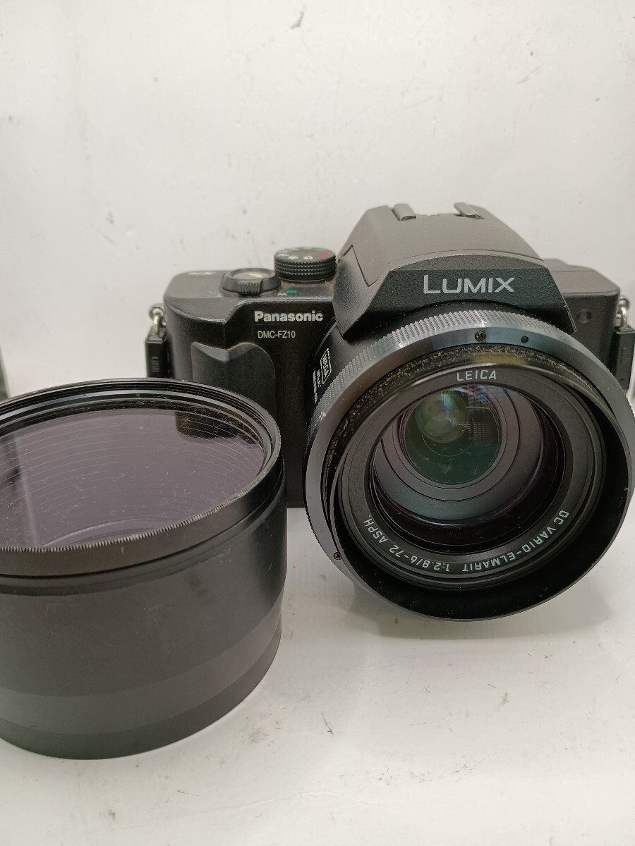 7976 1円スタート【動作未確認】Panasonic LUMIX DMC-FZ10 コンパクトデジタルカメラ　ブラック