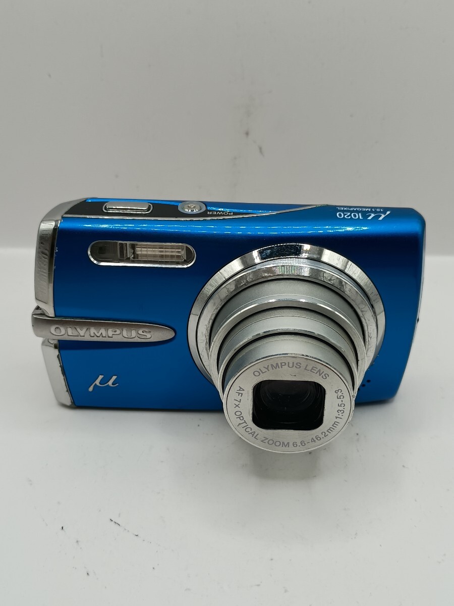 7999 【動作確認済み】1円スタート OLYMPUS μ1020 ブルー コンパクトデジタルカメラ