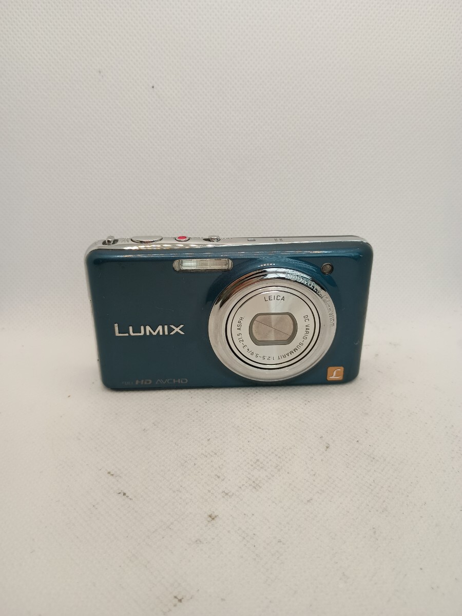 7938【動作確認済み】1円スタート Panasonic LUMIX DMC-FX77 ブルー コンパクトデジタルカメラ デジカメ パナソニック ルミックス