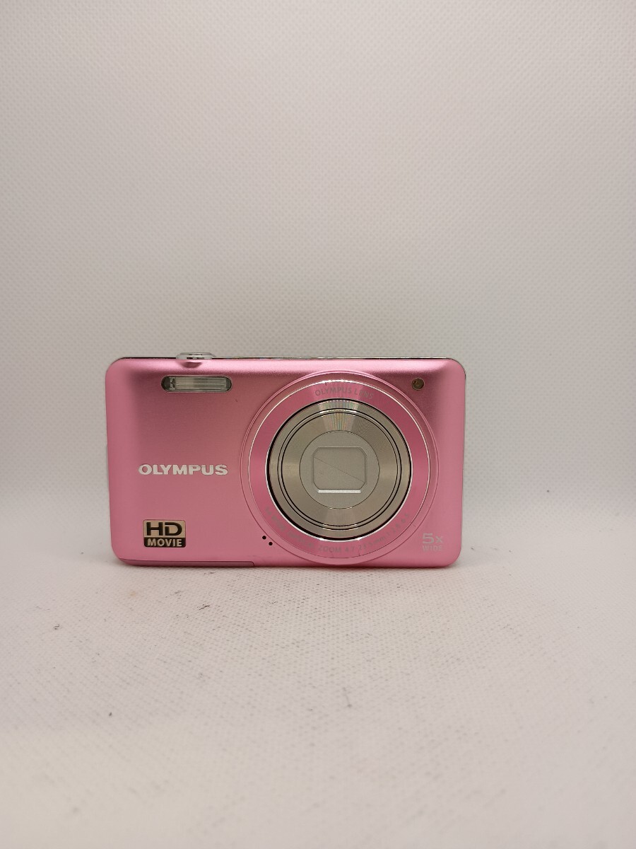 7965【動作確認済み】1円スタート OLYMPUS VG-410 コンパクトデジタルカメラ ピンク