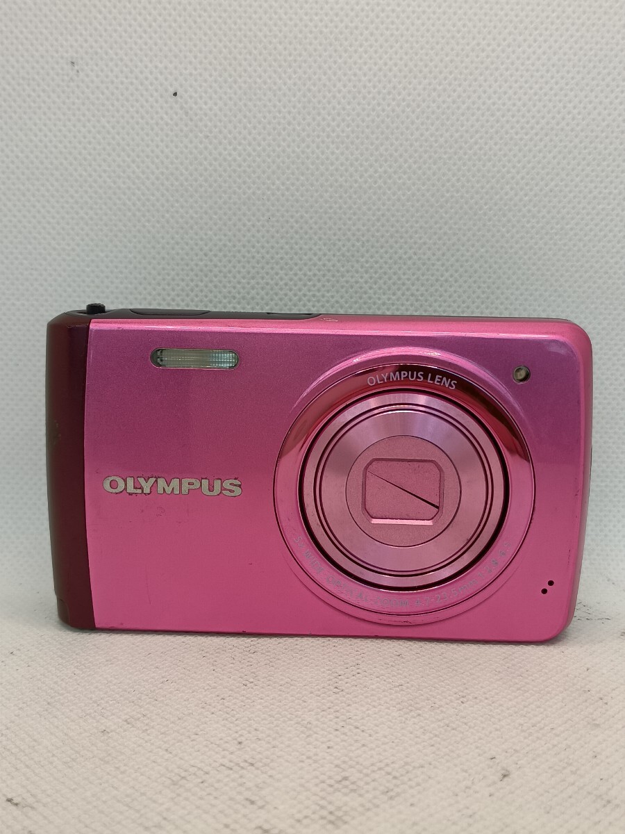 8015【通電のみ確認済み】1円スタート OLYMPUS VH-410 コンパクトデジタルカメラ ピンク