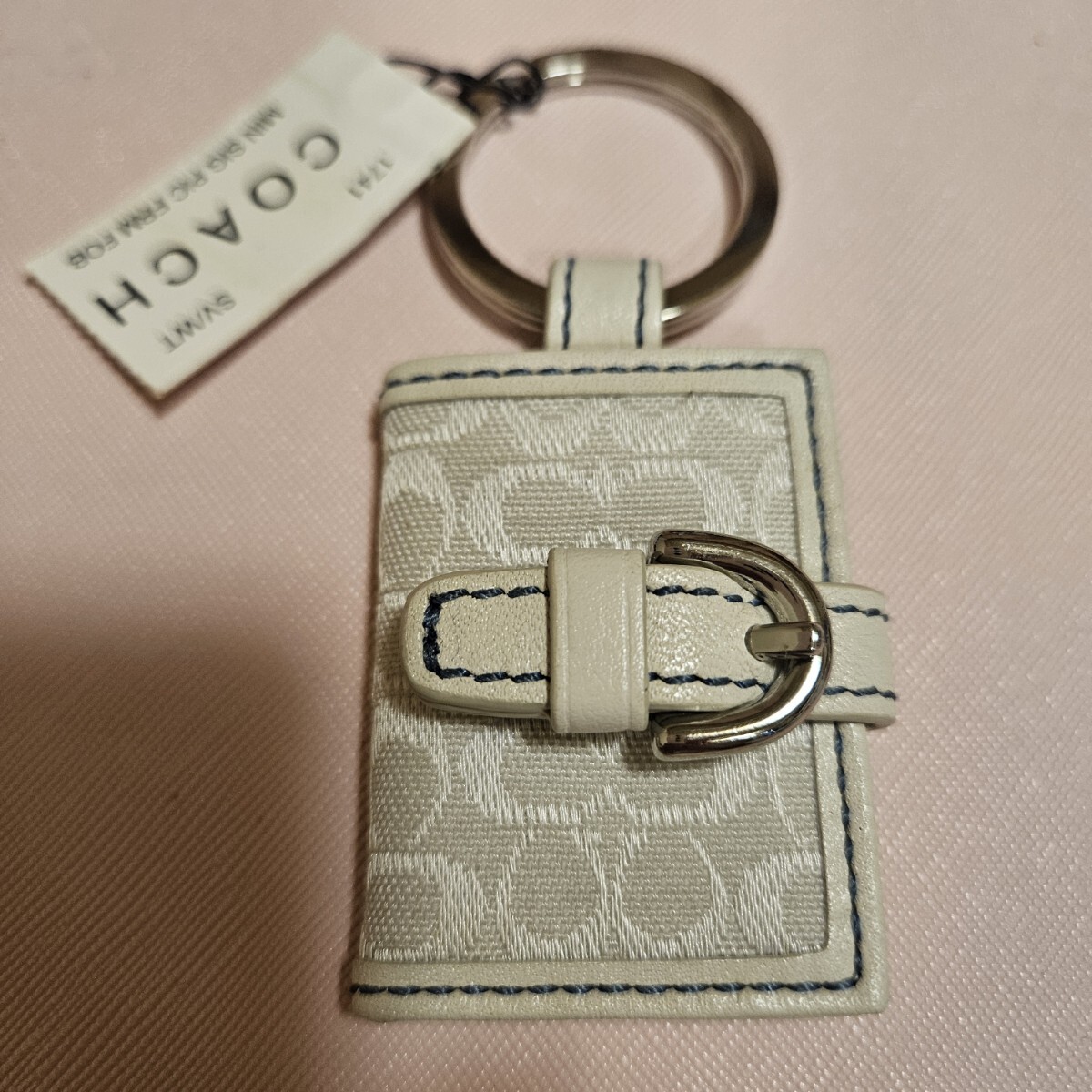 COACH コーチ シグネチャー 手帳型 フォトフレーム キーホルダー チャーム