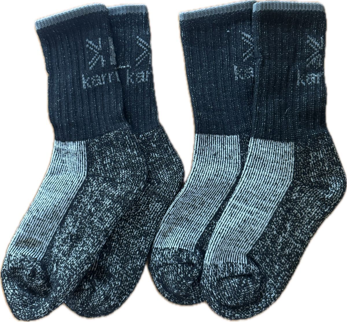 1円スタート！新品！カリマーkarrimorトレッキングソックス2足セット25〜28cmブラック