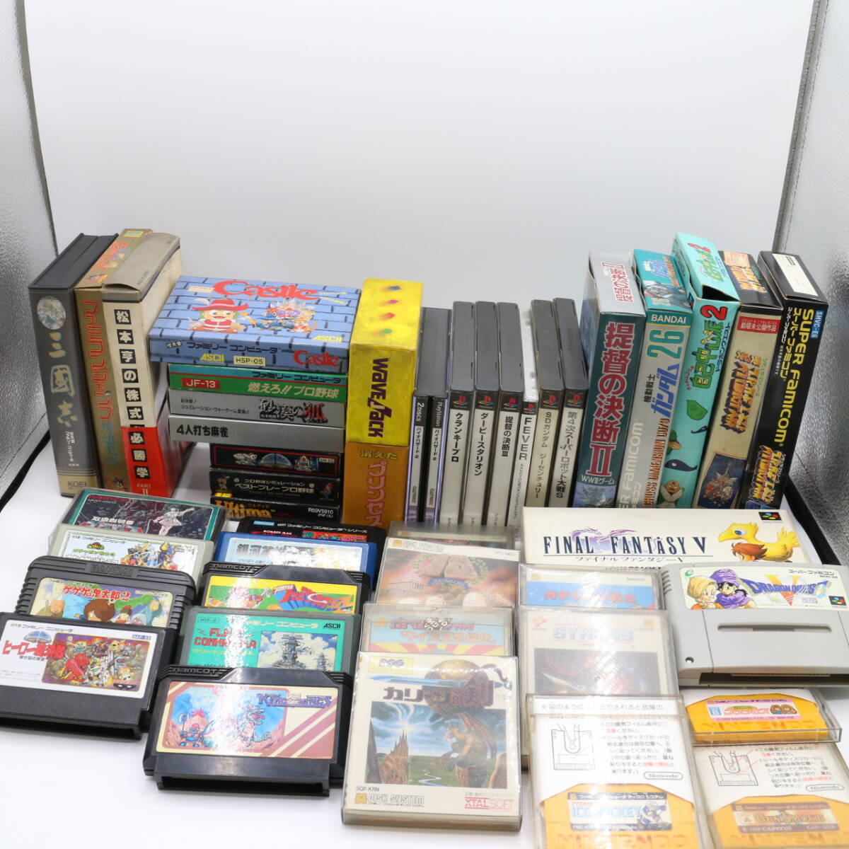 ファミコン / ディスクシステム / スーパーファミコン / プレイステーション カセット＆ソフトまとめ売り