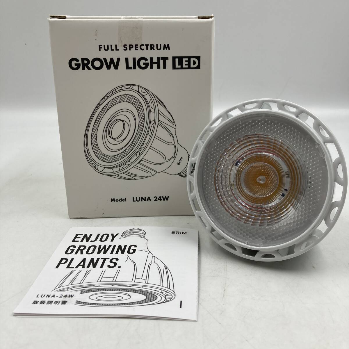 【未検品】BRIM(ブリム) LUNA 24W 植物育成ライト LED E26口金 フルスペクトル (LUNA 白色系 (5800K))/Y42713-S2