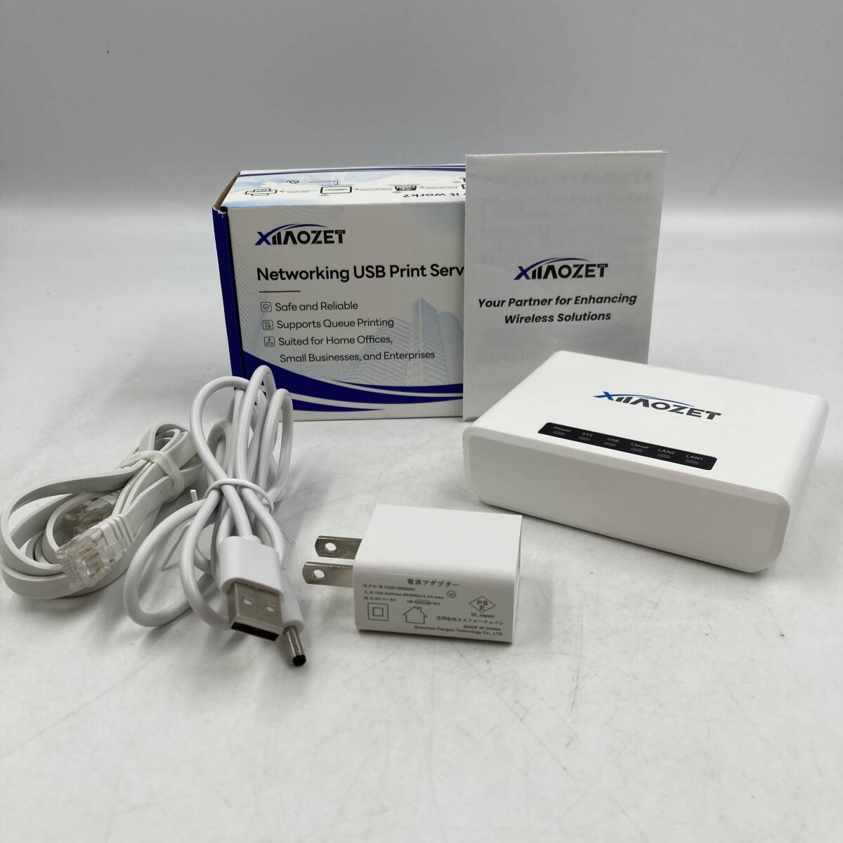 【通電確認済】Xiiaozet ワイヤレス プリントサーバー LK100W/Y42814-G2