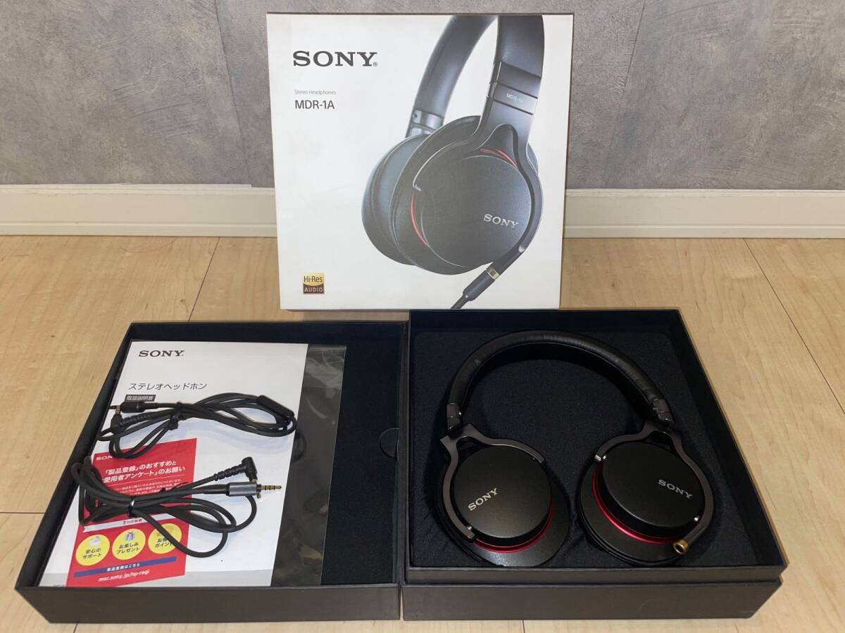 SONY ソニー MDR-1A ステレオヘッドホン 動作確認済み 元箱付き パッド劣化あり 即日発送 _359